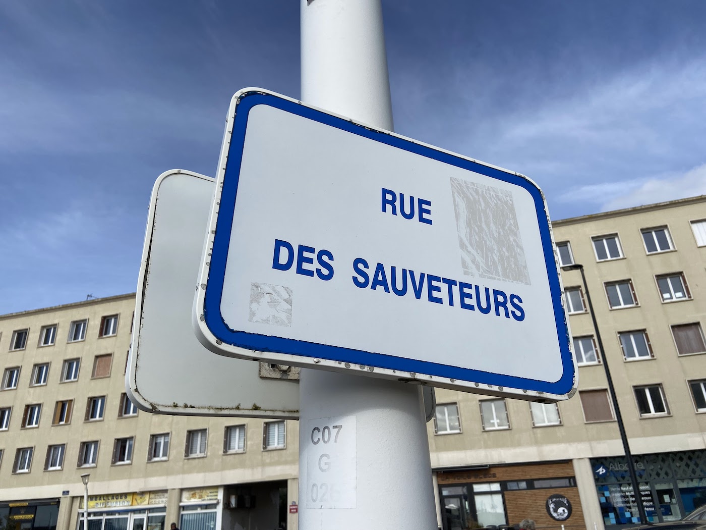 Panneau rue des Sauveteurs Le Havre