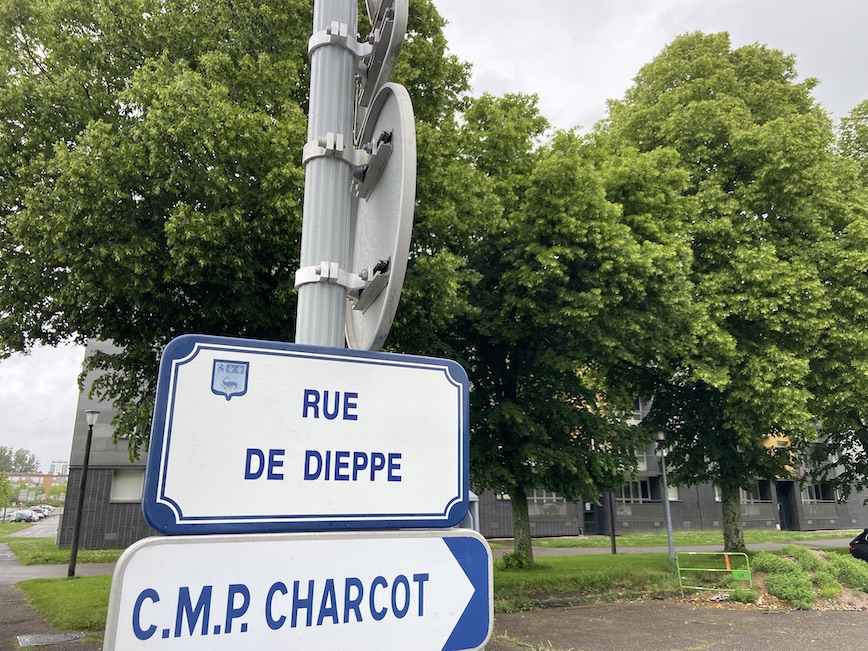 De dieppe Panneau Rue de Dieppe Le Havre