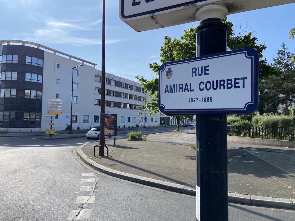 Rue Amiral Courbet Le Havre | Panneau Jules Siegfried Le Havre