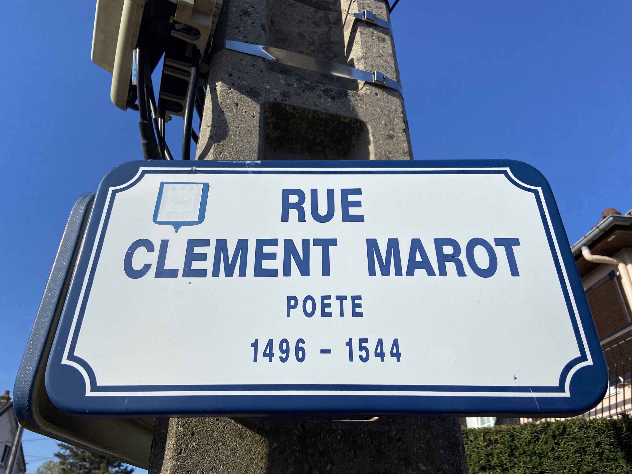 rue clement marot Panneau Rue Clément Marot Le Havre