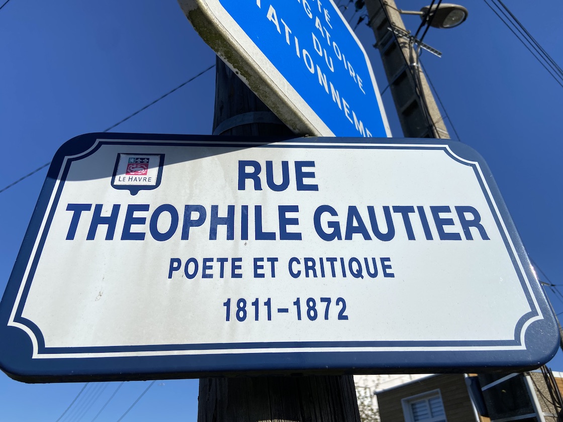 rue theophile gautier Panneau Rue Théophile Gautier Le Havre