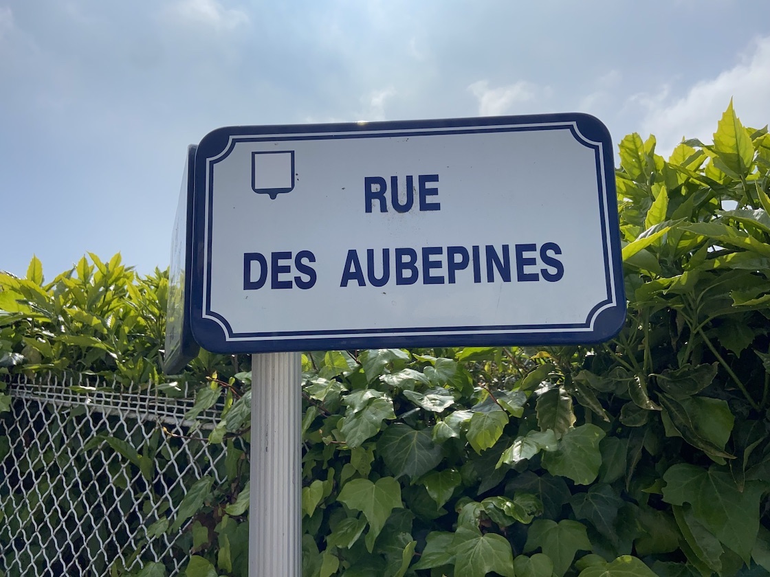 des aubepines Panneau rue des Aubépines Le Havre