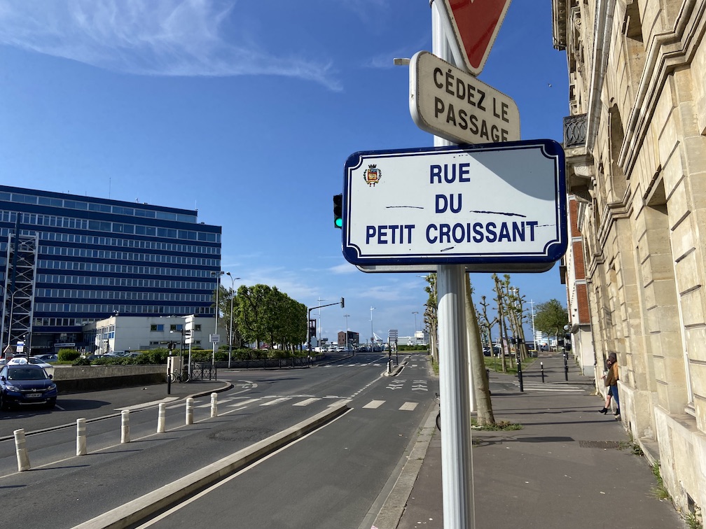 rue du petit croissant Panneau rue du Petit Croissant Le Havre