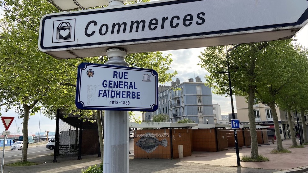Panneau rue Général Faidherbe Le Havre rue Général Faidherbe