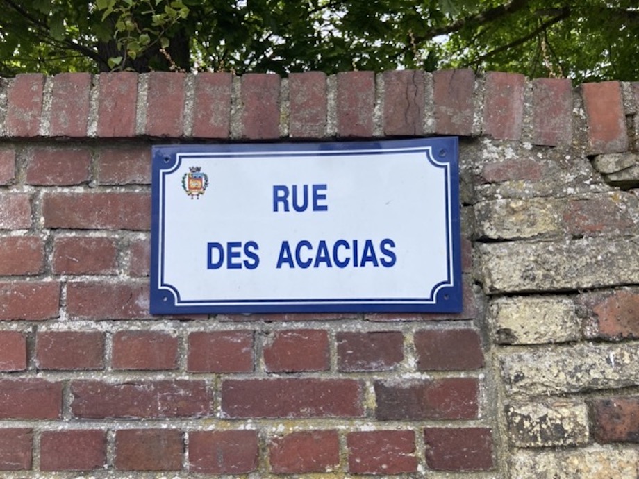 Panneau rue des Acacias rue des Acacias