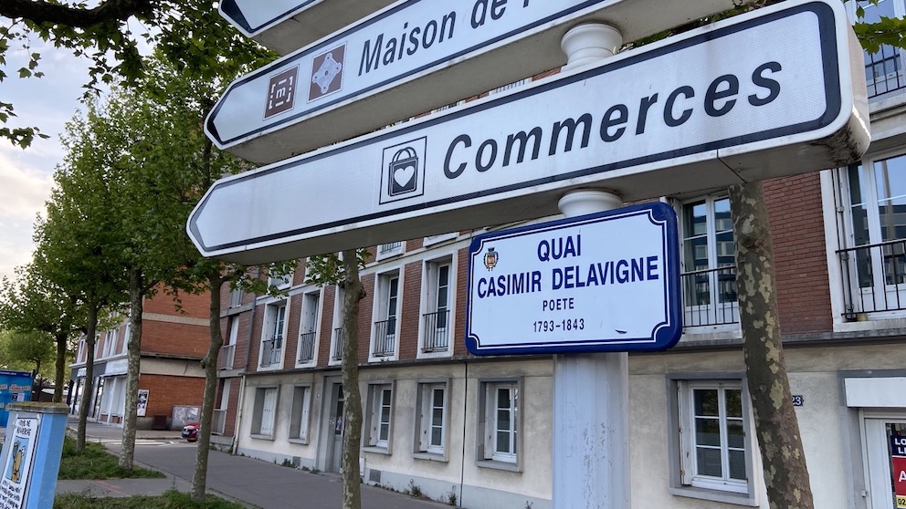 Panneau quai Casimir Delavigne Le Havre Quai Casimir Delavigne