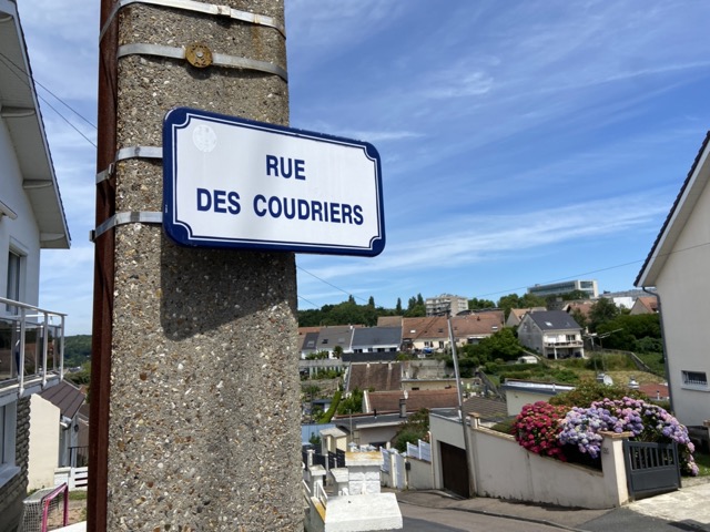 Panneau rue des Coudriers rue des Coudriers Le Havre