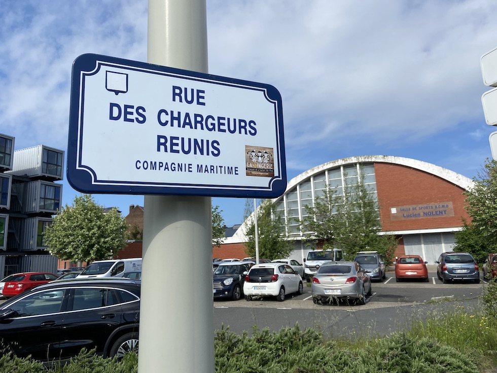 panneau rue des Chargeurs Reunis Le Havre